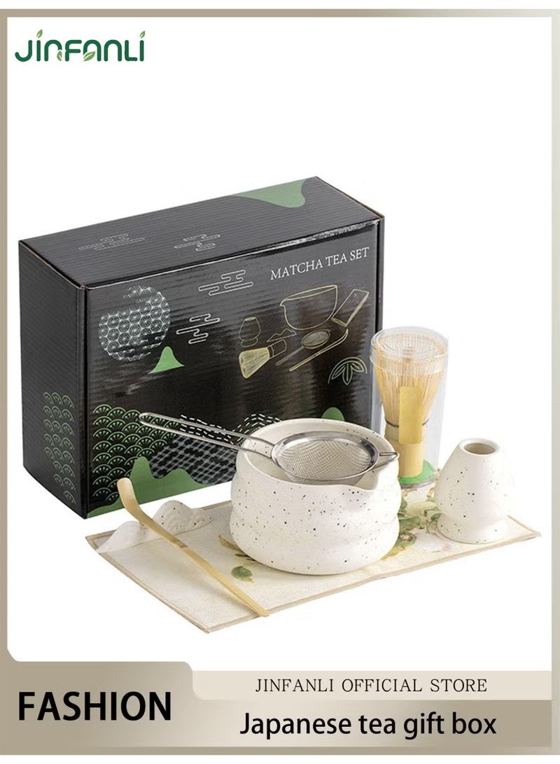 JINFANLI Matcha Whisk Set Bamboo Matcha Tools for Stirring Matcha Tea Matcha Tea Tool Matcha Tea Set Traditional Tea Set - Image 1